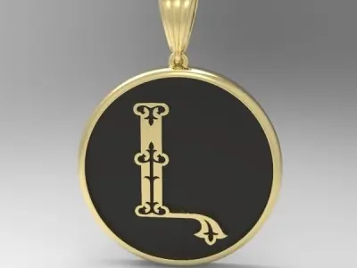 Decorative Letter L 3D print model