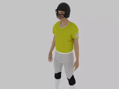 American Football Player  Low-poly 3D model