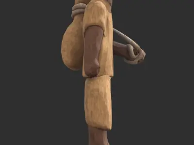 African Palm Wine Tapper Free low-poly 3D model