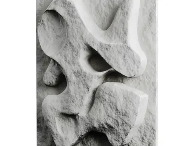 Bas-relief abstraction Low-poly 3D model