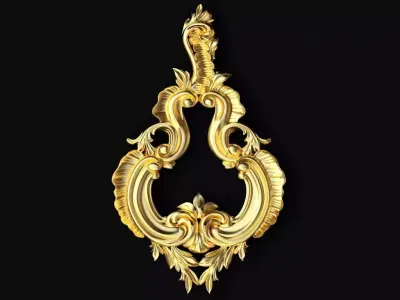 Central decor ornament for furniture 3D model 911