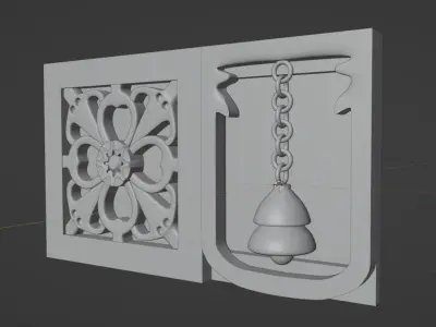 CNC MODEL door with bell 3D model
