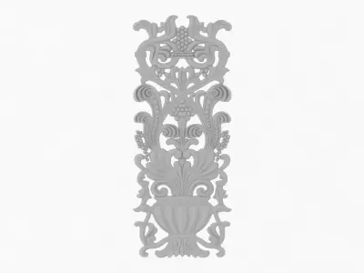 Cartouche ornament 007 3D model