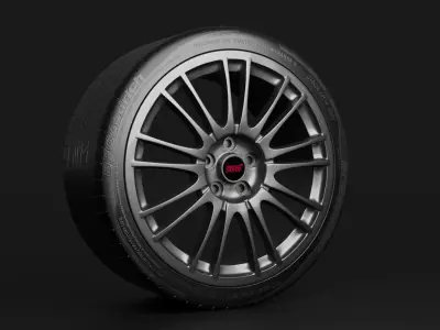 Subaru Wrx Sti 2011 Rim with tire 3D model