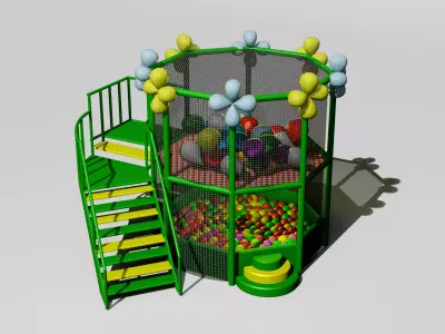 Children s Ball Pit 3D model Low-poly 3D model