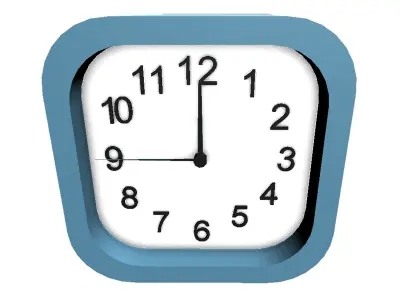 Clock two clocks 3D model