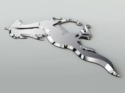 Chrome horse v 1 3D model