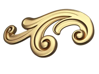 Carved Plaster Molding Decoration 036 Low-poly 3D model
