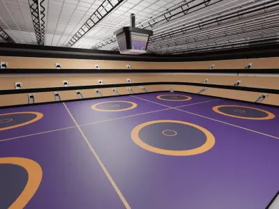 Wrestling Stadium Low-poly 3D model