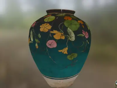 vase decor Low-poly 3D model 31