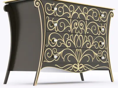 Roberto Ventura W80 chest of drawers 3D model