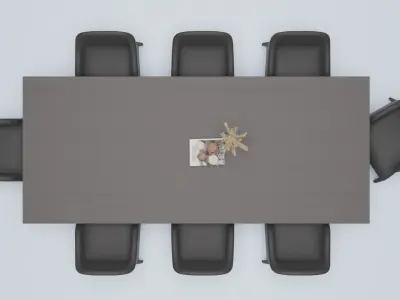 Dining table set 3D model