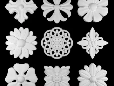 Ornament Element Pack 02 3D model