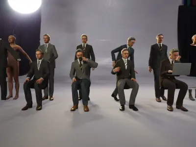 Modular Character - Asian Business Man - MG2 Low-poly 3D model