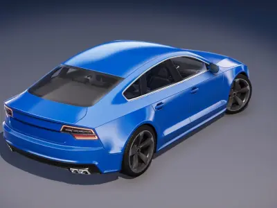 Realistic Car HD 02 Low-poly 3D model