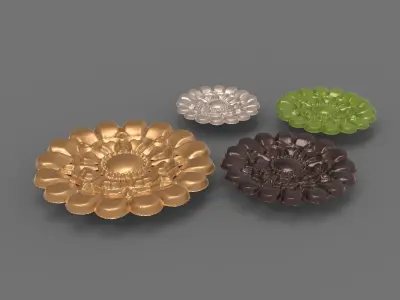 Floral Wood Carving for Furniture - 11 3D model