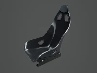 Racing Seat 01 Low-poly 3D model