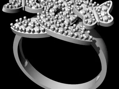 women ring 13 3D print model