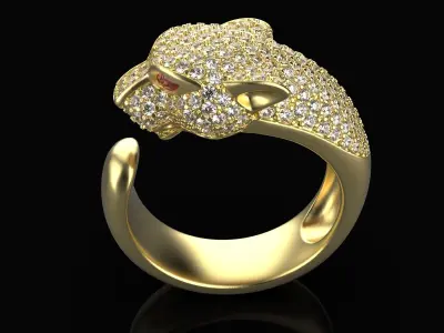 lion ring  3D print model