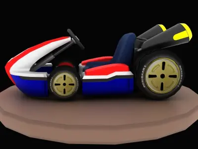 Mario Kart Low-poly 3D model