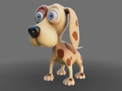 Cartoon Dog RIGGED 3D model