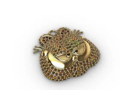 dijes- Colgant gato garfield dibujo animado -v- 3D print model