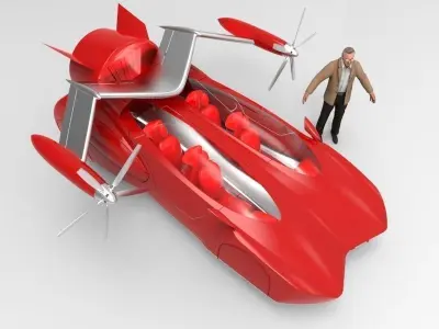 HoverCraft All Terrain Car Concept 3D model