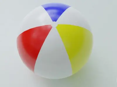 Low Poly Rigged Beach Ball Low-poly 3D model