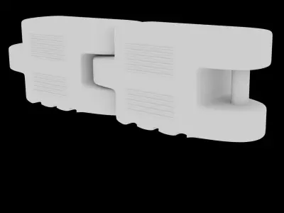 Race Track Barrier 3D Model 3D model