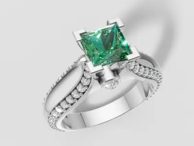 Engagement Ring 3D print model E 09 3D print model