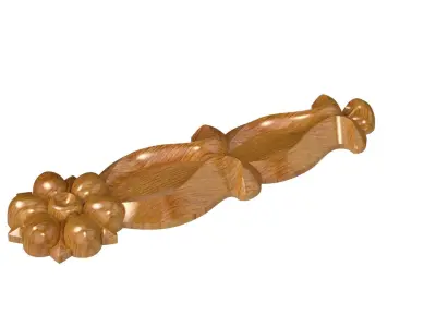 Carved decor vertical 003 3D model