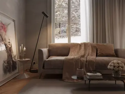 Scandinavian cosy home 3D model