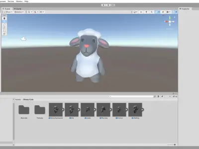 Little animal baby - Sheep cute - Animated Low-poly 3D model