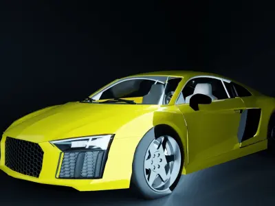 Audi R8 V10 Plus Low-poly 3D model