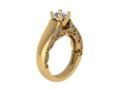 Peg Setting Ornamental Ring 4036 3D print model