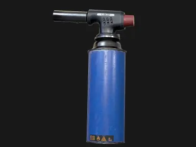 Propane Buthane Blowtorch AAA Game Ready Asset Prop Low-poly 3D model