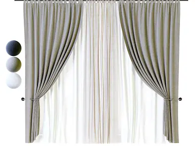 Curtain b001 3D model