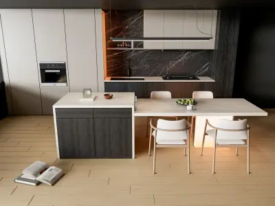 Kitchen Modern interior 86 3D model