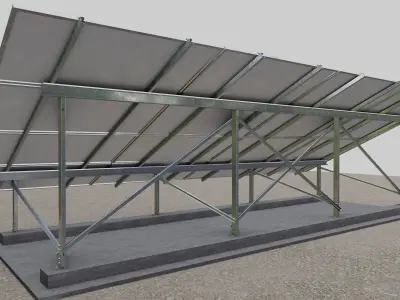 Solar Panel Steel Construction Type 12 3D model