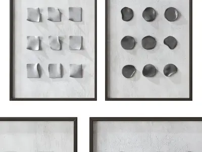 Frames Decor Set 01 Low-poly 3D model