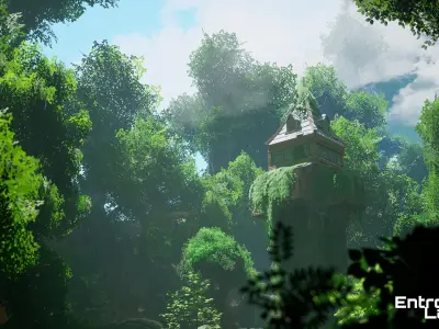 Whispering Grove Unreal Engine Environment Low-poly 3D model