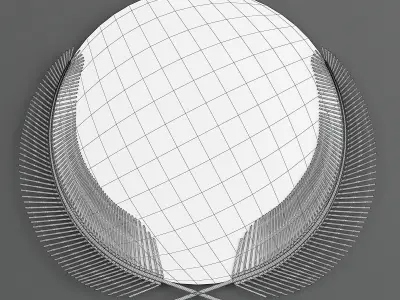  Ghidini 1961 Sunset Medium Mirror in Brass by Nika Zupanc Low-poly 3D model