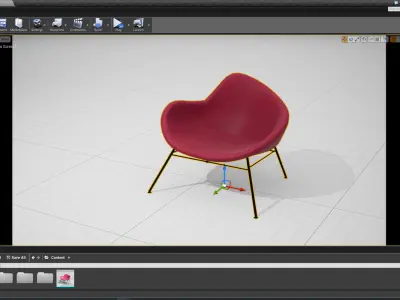 PlusHalle K2 Chair UE4 Low-poly 3D model