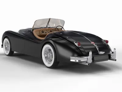 Jaguar XK140 1954 3d model 3D model