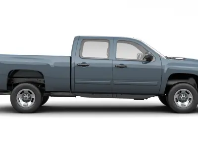 GENERIC CREW CAB PICKUP TRUCK 17 3D model