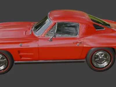 1963 Chevrolet Corvette Sting Ray 3D print model