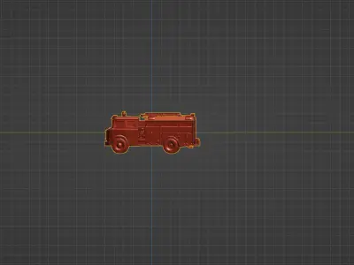 Realistic Detailed Fire Truck 3D Model - Emergency  3D print model