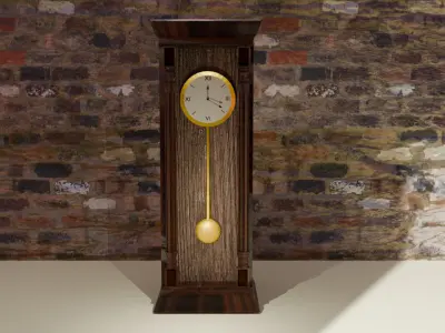 Antique Pendulum Clock 3D model