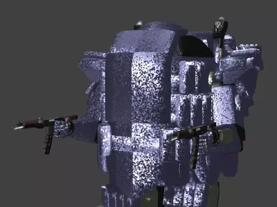 CombatRoboV9M5Mushroom Free low-poly 3D model