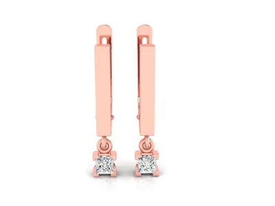 Earring E22 The luxury female earring with gems 3D print model
